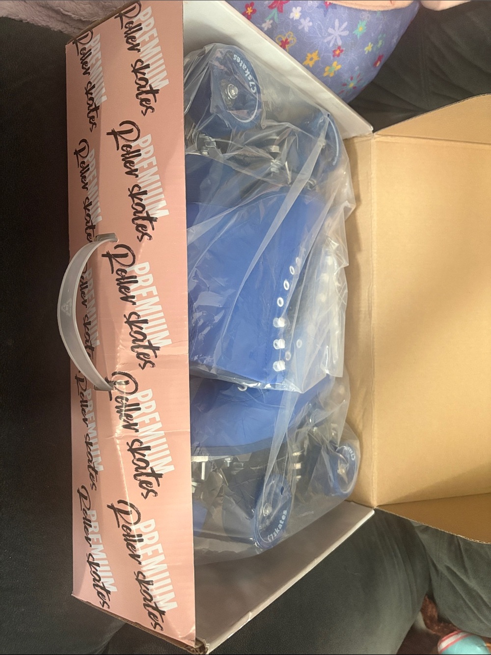C-7 premium blue roller skates.